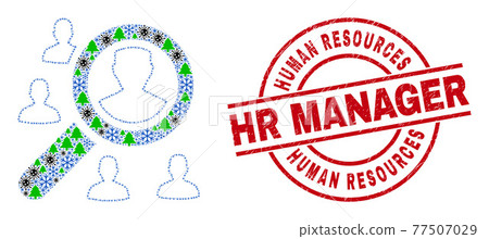 Human Resources Hr Manager Distress Watermark... - Stock Illustration ...