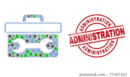 Administration Grunge Stamp Seal and Wrench Toolbox Collage of Covid-19 Winter Items Administration Grunge Stamp Seal and Wrench Toolbox Collage of Covid-19 Winter Items 77507161