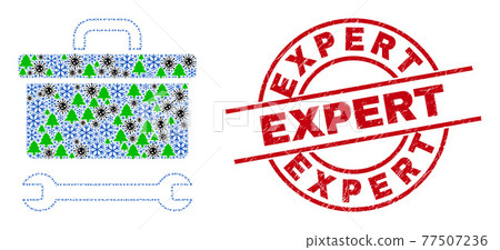 Expert Distress Tag and Toolbox Wrench Composition of Virus Winter Icons Expert Distress Tag and Toolbox Wrench Composition of Virus Winter Icons 77507236