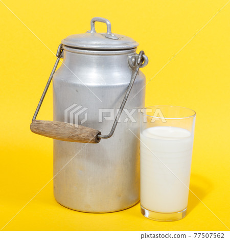 Old Milk Canister and glass Old Milk Canister and glass 77507562