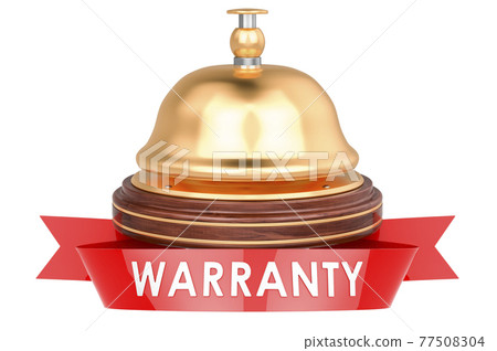 Reception bell warranty, service concept. 3D rendering 77508304