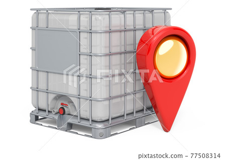 Map pointer with intermediate bulk, 3D rendering Map pointer with intermediate bulk, 3D rendering 77508314