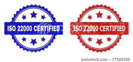 ISO 22000 CERTIFIED Rosette Stamp Seals with...-插圖素材 [77508389] - PIXTA圖庫