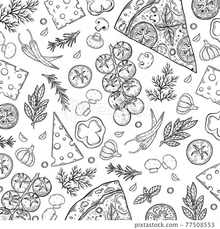 line doodle of an open pizza box 12550261 Vector Art at Vecteezy