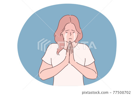 Religion, praying, begging concept 77508702