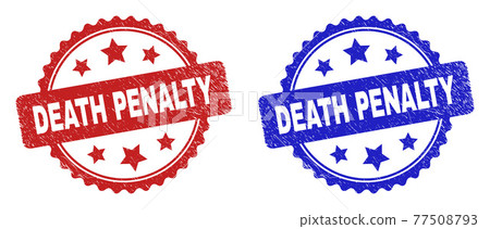 DEATH PENALTY Rosette Stamps with Grunge Surface 77508793