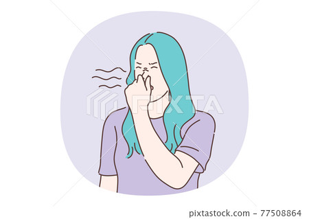 Unpleasant smell concept. 77508864