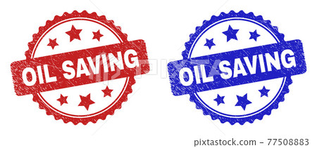 OIL SAVING Rosette Watermarks with Grunge Surface - Stock Illustration ...