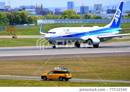 Osaka International Airport ANA Airplane Takeoff Sky Park Osaka International Airport ANA Airplane Takeoff Sky Park 77510340