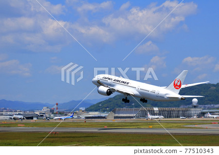 Osaka International Airport JAL Airplane Takeoff Sky Park 77510343