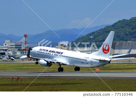 Osaka International Airport JAL Airplane Takeoff Sky Park 77510346