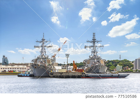 [Kanagawa / Yokosuka] Curtis Wilbur, the escort ship of the US Navy's Arleigh Burke-class destroyer. 77510586