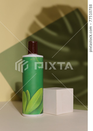 Eco friendly Bottle or jar with natural skincare cosmetics, creams or oils on light background. Plant-based beauty products Eco friendly Bottle or jar with natural skincare cosmetics, creams or oils on light background. Plant-based beauty products 77510788