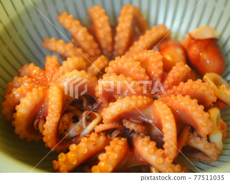 Boiled octopus dish Boiled octopus dish 77511035