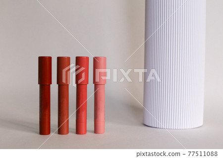 homemade natural organic ingredients lip balm. Handmade lip balm and lipstick Selective focus homemade natural organic ingredients lip balm. Handmade lip balm and lipstick Selective focus 77511088