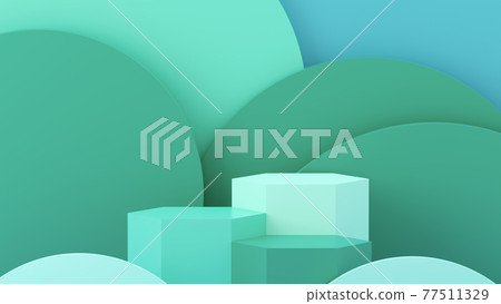 Pedestal with empty space. 3D Illustration. 77511329