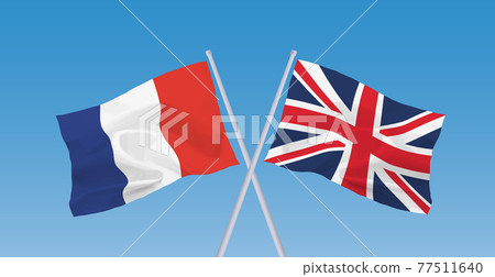 British and French flags 77511640