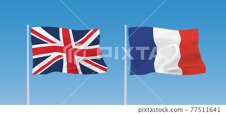 British and French flags 77511641