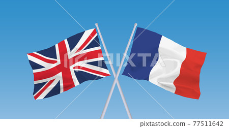 British and French flags 77511642