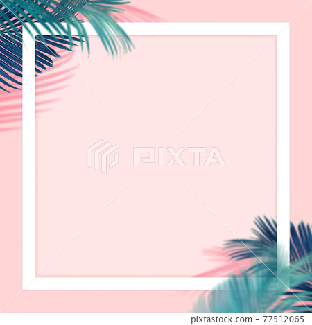 Summer frame material with palm leaves-there are multiple variations Summer frame material with palm leaves-there are multiple variations 77512065
