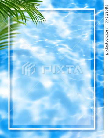 Wave and palm tree frame-there are multiple variations 77512099