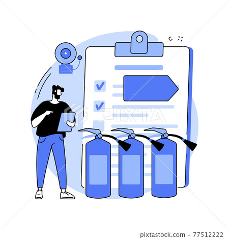Fire inspection abstract concept vector illustration. Fire inspection abstract concept vector illustration. 77512222