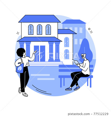 Sociocultural facilities abstract concept vector illustration. 77512229