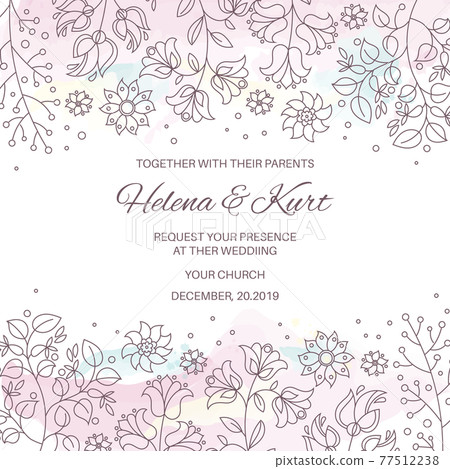 WINTER WEDDING Floral Abstract Ornament From Monochrome Flowers And Branches Doodle Composition With Text Cartoon Clip Art Vector Illustration Set For Print WINTER WEDDING Floral Abstract Ornament From Monochrome Flowers And Branches Doodle Composition With Text Cartoon Clip Art Vector Illustration Set For Print 77512238