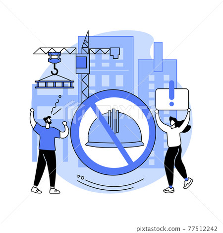 Illegal building abstract concept vector illustration. Illegal building abstract concept vector illustration. 77512242