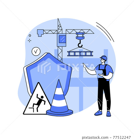 Construction site protection abstract concept vector illustration. Construction site protection abstract concept vector illustration. 77512247
