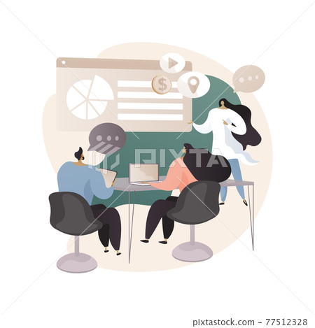 Marketing meetup abstract concept vector illustration. 77512328