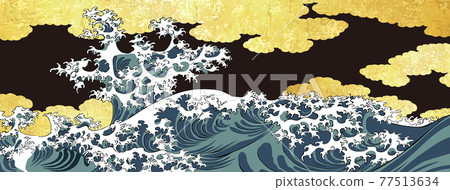 Wave & Gold Cloud 長版 77513634