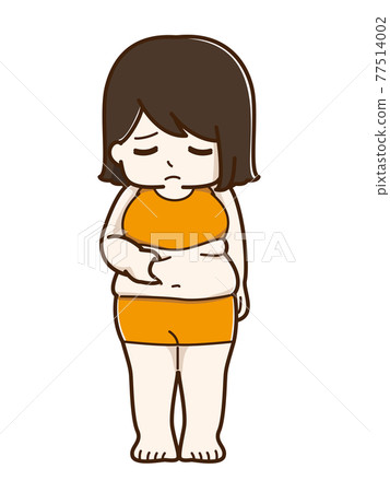 捏著肚子的女人,豐滿Ver. 捏著肚子的女人,豐滿Ver. 77514002