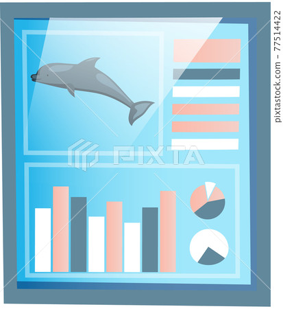 Study of population of dolphin in wild nature. Researching statistics about marine mammal 77514422