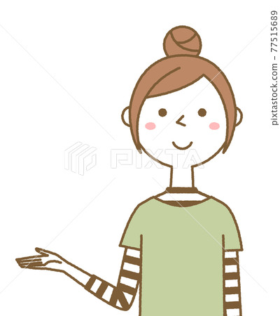 Young female mom explaining - Stock Illustration [77515689] - PIXTA