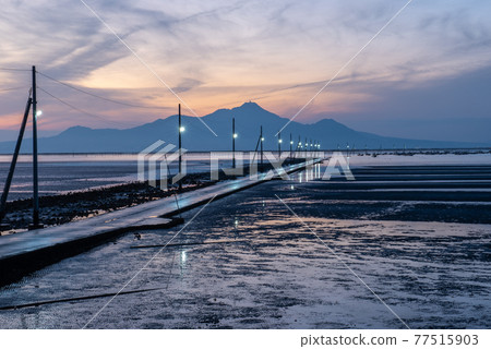 下沉入海的路 Nagabeta 海底路夜景 下沉入海的路 Nagabeta 海底路夜景 77515903
