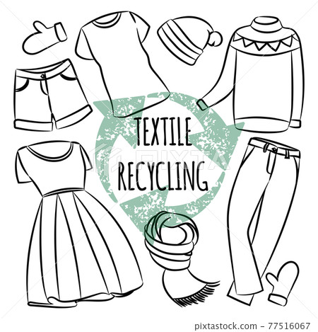 TEXTILE RECYCLING World Ecological... - Stock Illustration [77516067] -  PIXTA