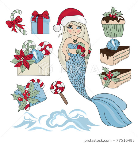 mermaid christmas hat