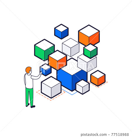 Big Data Isometric Icon - Stock Illustration [77518988] - PIXTA