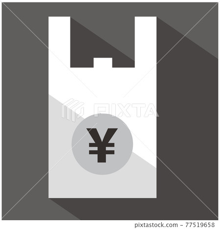 Plastic waste reduction icon illustration of plastic shopping bag charge 77519658