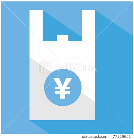 Plastic waste reduction icon illustration of plastic shopping bag charge 77519661