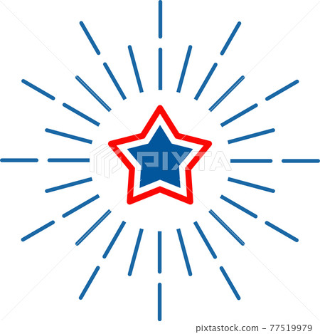 Star shape badge, logo or award icon. Independence day of USA Star shape badge, logo or award icon. Independence day of USA 77519979