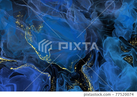 Abstract alcohol ink colors background. Mixing acrylic paints. Abstract alcohol ink colors background. Mixing acrylic paints. 77520074