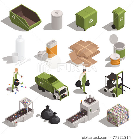 Garbage Recycling Color Set 77521514