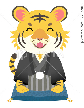 2022虎年羽日袴虎笑迎[靠墊] 77522000