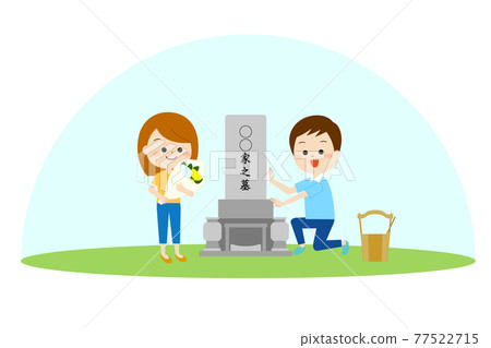 A couple who came to visit the grave 77522715