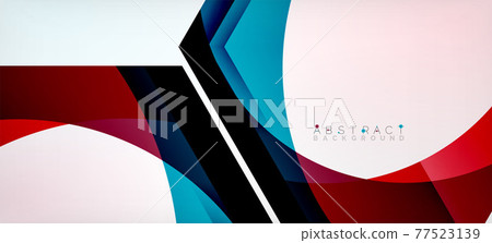 Vector color hexagons geometric abstract background 77523139