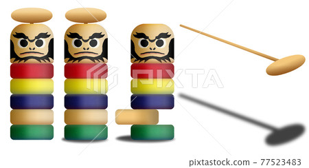 Daruma doll, Japanese toys [Illustration] 77523483