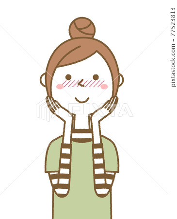 Shy young woman mom Shy young woman mom 77523813