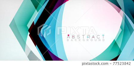 Vector color hexagons geometric abstract background 77523842